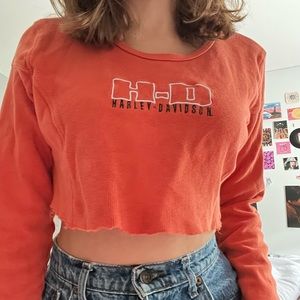 cropped harley davidson long sleeve
